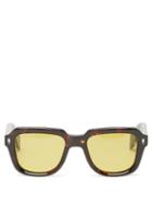 Matchesfashion.com Jacques Marie Mage - Taos Square Acetate Sunglasses - Mens - Tortoiseshell