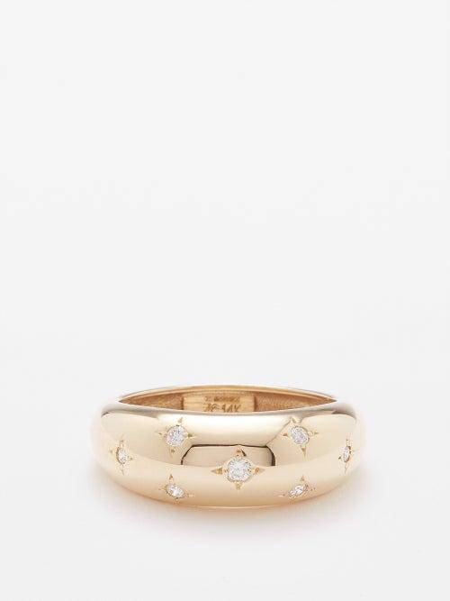 Zo Chicco - Aura Diamond & 14kt Gold Ring - Womens - Gold Multi