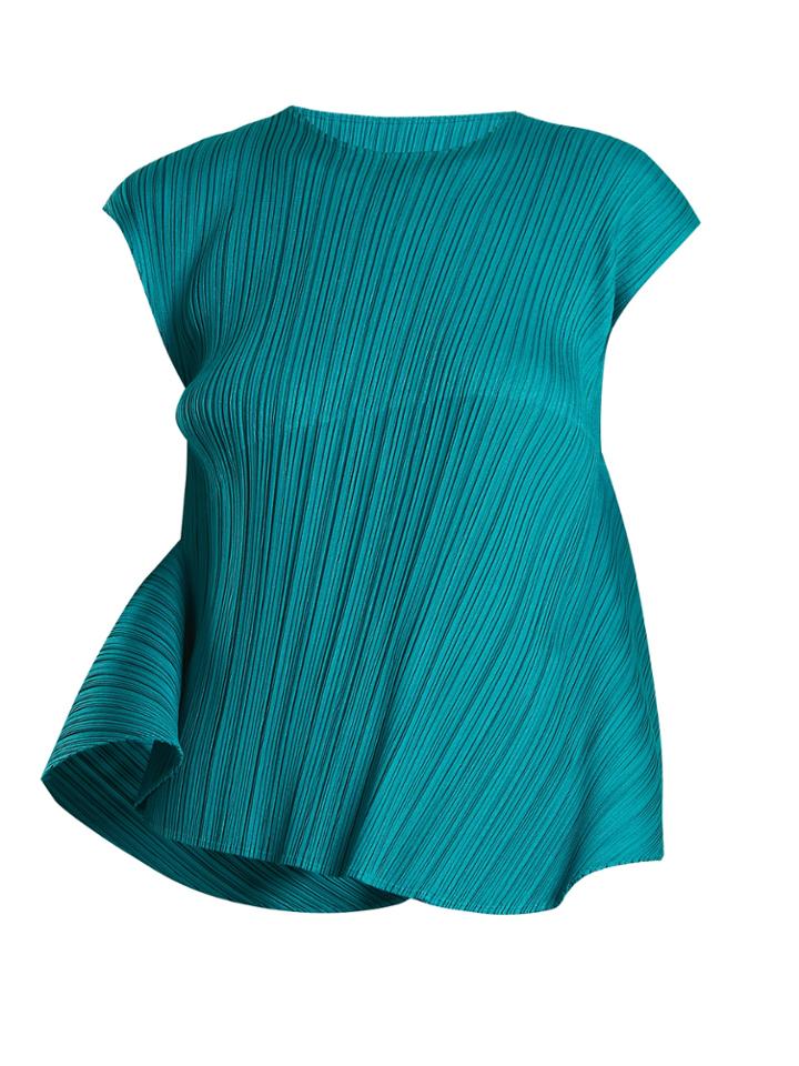 Pleats Please Issey Miyake Pleated Flat Circle Top