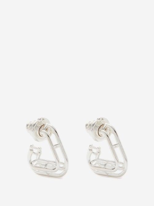 Bottega Veneta - Triangle Open-framework Single Earring - Womens - Silver