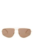 Matchesfashion.com Celine Eyewear - Aviator Metal Sunglasses - Womens - Gold