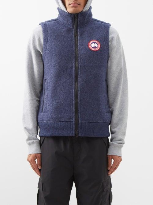 Canada Goose - Mersey Recycled Wool-blend Fleece Gilet - Mens - Navy