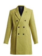 Matchesfashion.com A.p.c. - Joan Double Breasted Wool Blend Coat - Womens - Yellow