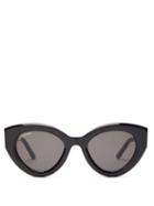 Matchesfashion.com Balenciaga - Cat-eye Acetate Sunglasses - Womens - Black Grey