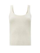 Matchesfashion.com Co - Scoop-neck Ribbed-knit Cashmere Tank Top - Womens - Ivory