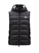 Moncler - Montreuil Hooded Quilted Down Gilet - Mens - Black
