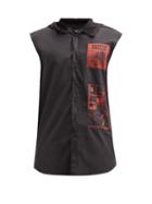 Matchesfashion.com Raf Simons - Ss02 Hooded Appliqu-patch Cotton Shirt - Mens - Black