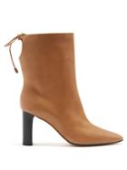 The Row Emil Leather Ankle Boots