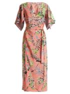 Diane Von Furstenberg Floral-print V-neck Silk Wrap Dress