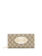Matchesfashion.com Gucci - 1955 Horsebit Gg Supreme Canvas Wallet - Womens - White Multi