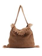 Matchesfashion.com Lauren Manoogian - Bindle Fringe-trimmed Alpaca And Wool Tote Bag - Womens - Brown