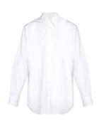 Matchesfashion.com Calvin Klein 205w39nyc - Oversized Logo Embroidered Cotton Shirt - Mens - White
