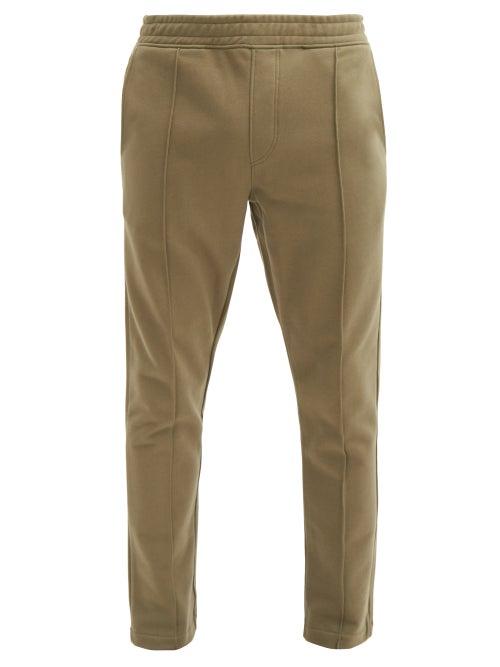 Frescobol Carioca - Thiago Pintucked Cotton-jersey Track Pants - Mens - Green