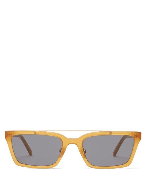 Matchesfashion.com Self-portrait - Lia Squared Acetate Sunglasses - Womens - Brown
