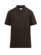 Matchesfashion.com Bottega Veneta - Cotton-piqu Polo Shirt - Mens - Brown