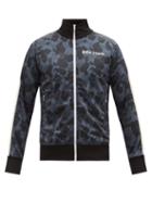 Palm Angels - Logo And Camouflage-print Jersey Jacket - Mens - Navy