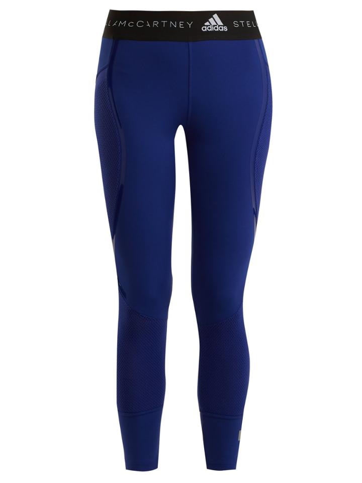 Adidas By Stella Mccartney Run Mesh-insert Performance Leggings