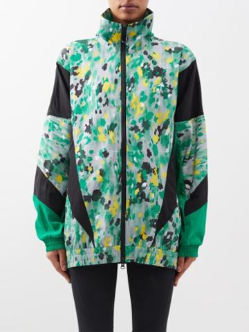 Adidas By Stella Mccartney - Printed Recycled-shell Track Jacket - Womens - Green Multi