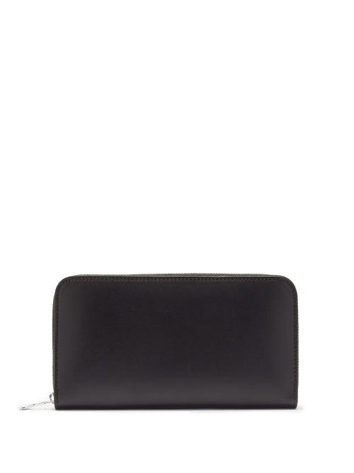 Matchesfashion.com Ami - Leather Continental Wallet - Mens - Black