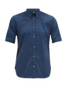 Matchesfashion.com Alexander Mcqueen - Brad Pitt Short-sleeve Poplin Shirt - Mens - Navy