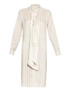 Maison Margiela Habotai Pinstriped Washed-silk Dress