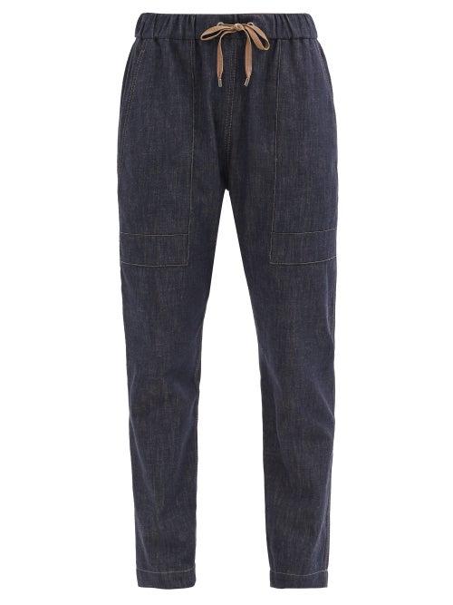 Matchesfashion.com Brunello Cucinelli - Slim-leg Denim Trousers - Womens - Indigo