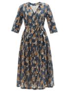 Ladies Rtw S Max Mara - Pesche Dress - Womens - Blue Print