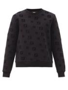 Matchesfashion.com Fendi - Ff-flocked Cotton-blend Jersey Sweatshirt - Mens - Black