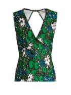Matchesfashion.com Balenciaga - Floral Print Wrap Style Bonded Jersey Tank Top - Womens - Green Multi