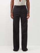 Rick Owens - Astaire Wool-blend Wide-leg Trousers - Mens - Black