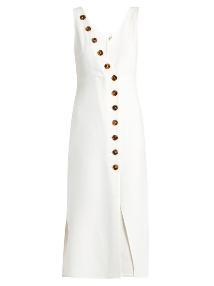 Khaite Christy V-neck Midi Dress