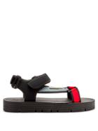 Matchesfashion.com Marni - Velcro-strap Cotton-blend Neoprene Sandals - Mens - Black Multi