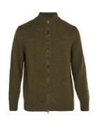 Inis Meáin Donegal Zip-through Wool-blend Sweater