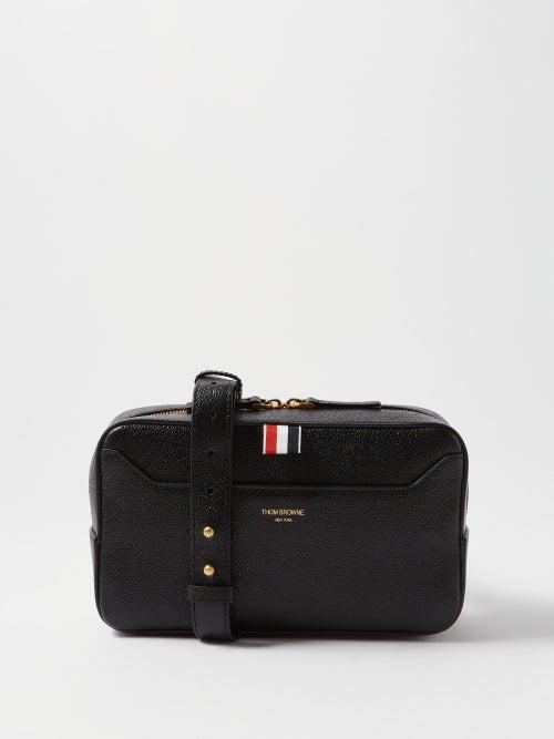 Thom Browne - Tricolour-tab Grained-leather Belt Bag - Mens - Black