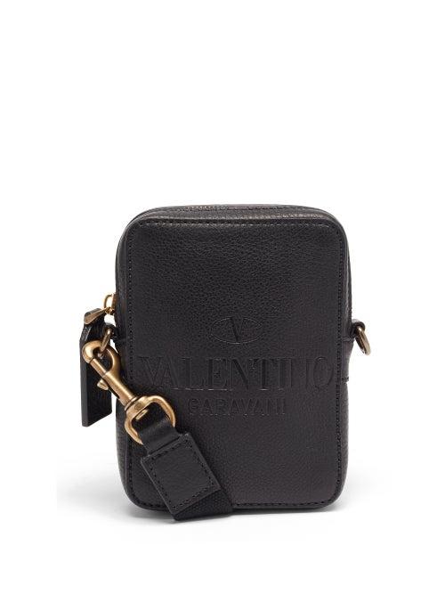 Matchesfashion.com Valentino Garavani - Logo-debossed Leather Cross-body Bag - Mens - Black