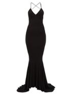 Matchesfashion.com Norma Kamali - Fish Tail Jersey Maxi Dress - Womens - Black