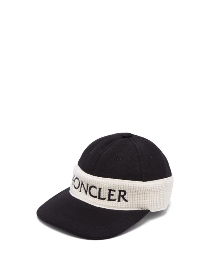 Moncler Fitted Logo-embroidered Cotton Cap