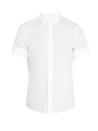 Brunello Cucinelli Point-collar Short-sleeved Cotton Shirt