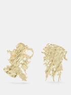 Alia Bin Omair - Fiber 18kt Gold Earrings - Womens - Yellow Gold