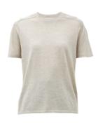 Matchesfashion.com Gabriela Hearst - Bravo Ribbed-shoulder Cashmere-blend Knit Top - Womens - Beige