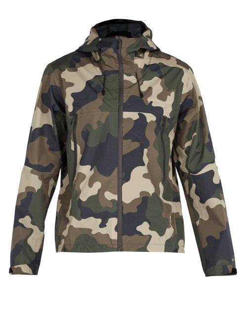 Matchesfashion.com The Upside - All Weather Waterproof Hooded Camo Print Jacket - Mens - Khaki Multi