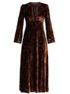 Etro Rosolite Paisley Devor-velvet Dress