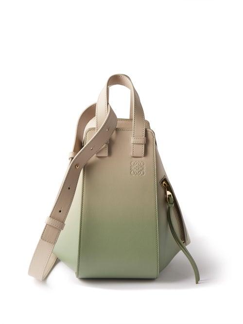 Loewe Paula's Ibiza - Hammock Small Dgrad-leather Tote Bag - Womens - Green Multi