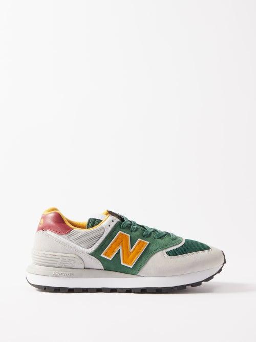Junya Watanabe X New Balance - 574 Suede And Mesh Trainers - Mens - Green