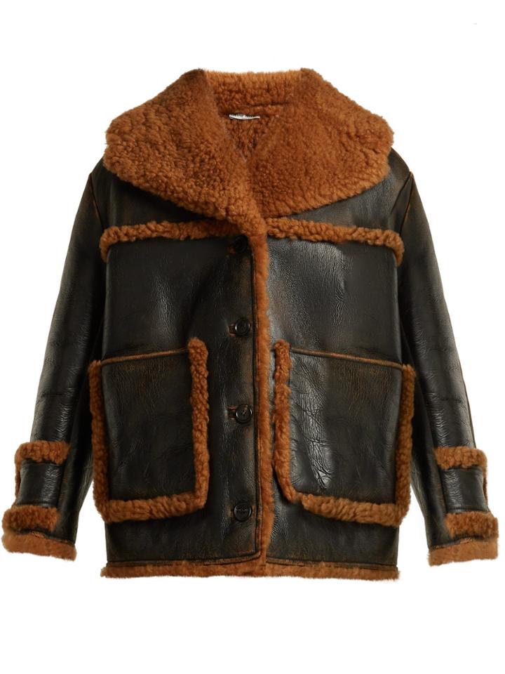 Miu Miu Oversized Shearling Coat