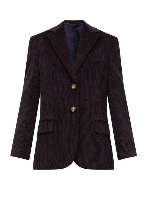 Matchesfashion.com Acne Studios - Jantine Oversized Cotton Corduroy Jacket - Womens - Navy