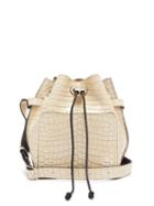 Matchesfashion.com Altuzarra - Espadrille Crocodille Effect Leather Bucket Bag - Womens - Beige Multi