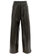 Matchesfashion.com Bottega Veneta - Adjustable-cuff Leather Trousers - Womens - Black