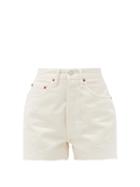 Matchesfashion.com Re/done Originals - 50s Cut-off Denim Shorts - Womens - Ivory