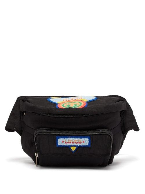 Matchesfashion.com Gucci - Multicoloured Logo Patch Belt Bag - Womens - Black Multi